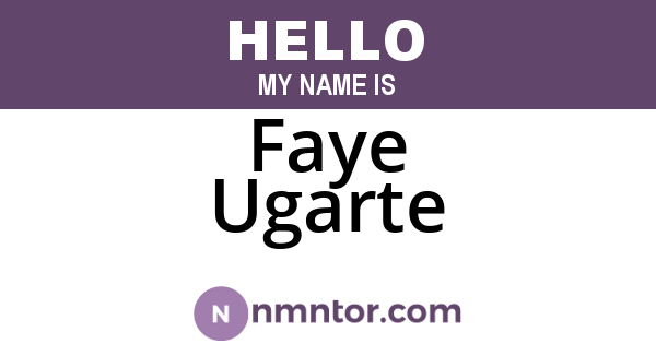 Faye Ugarte