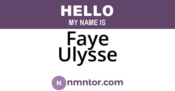 Faye Ulysse