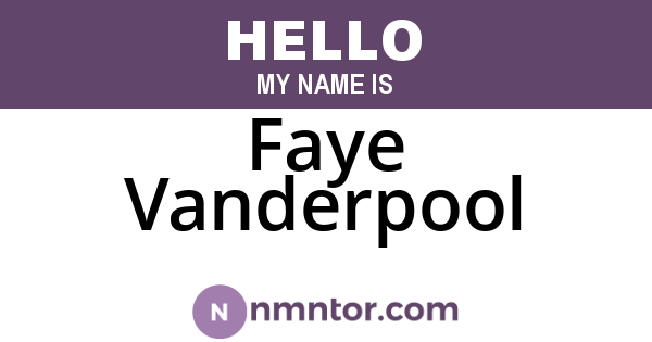Faye Vanderpool