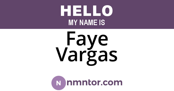 Faye Vargas