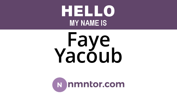 Faye Yacoub