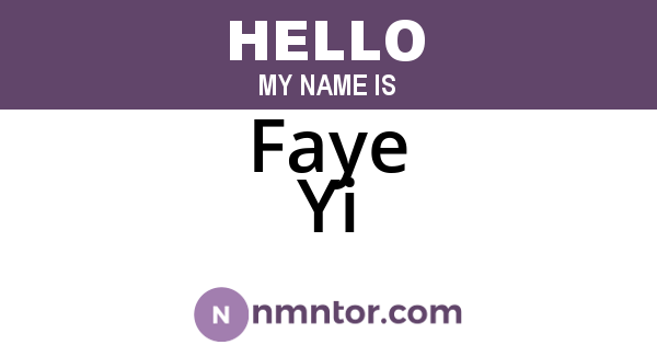 Faye Yi