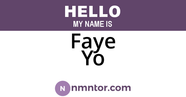 Faye Yo