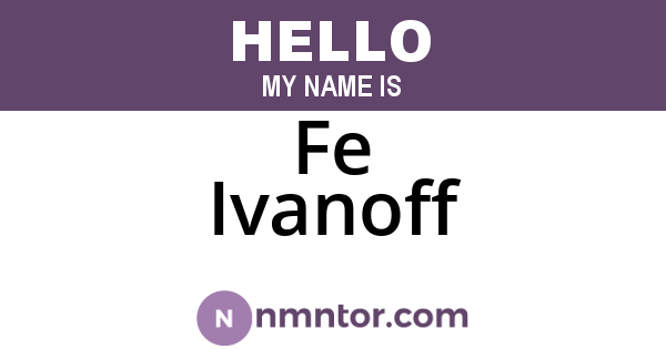 Fe Ivanoff