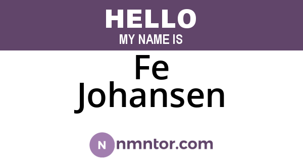 Fe Johansen