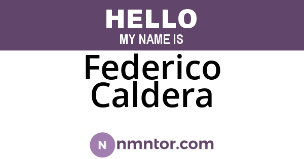 Federico Caldera