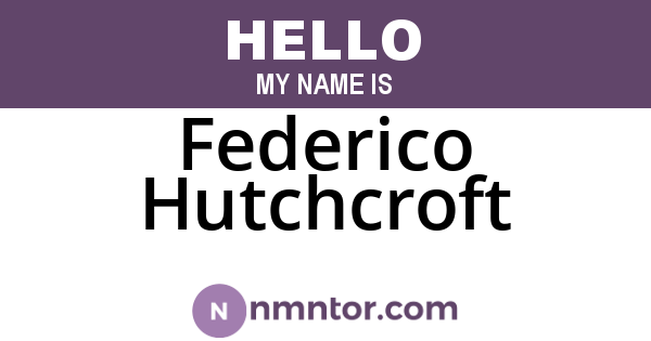 Federico Hutchcroft