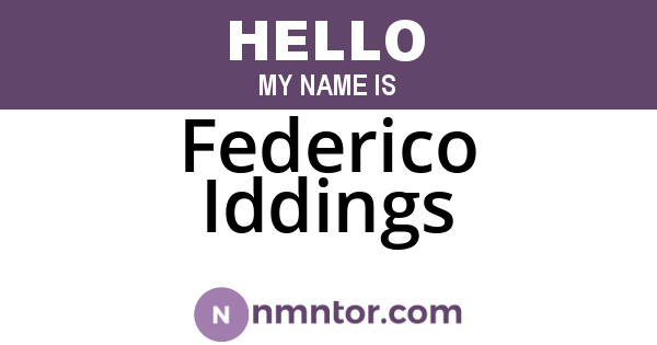 Federico Iddings
