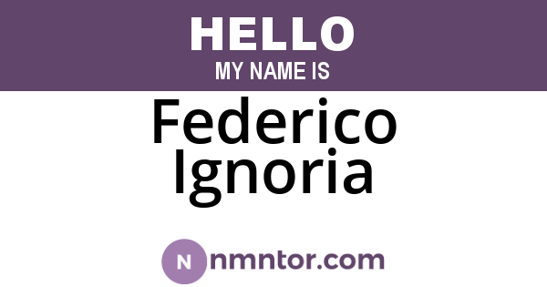 Federico Ignoria