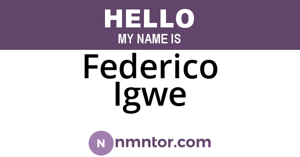 Federico Igwe