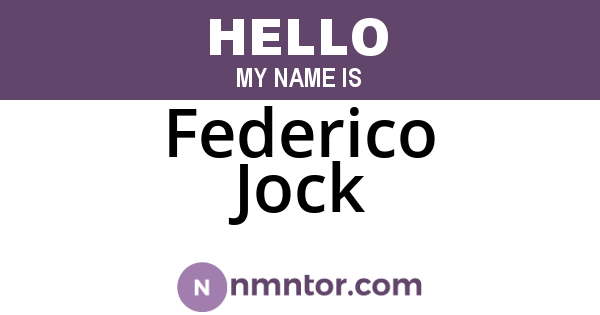 Federico Jock