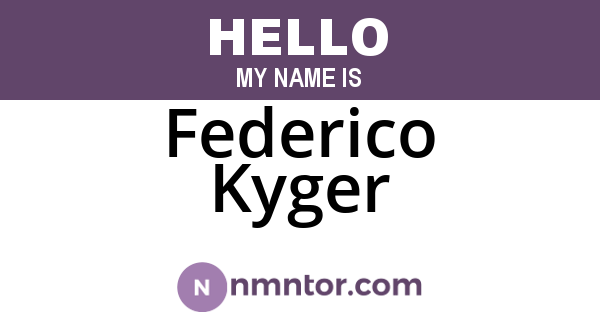 Federico Kyger