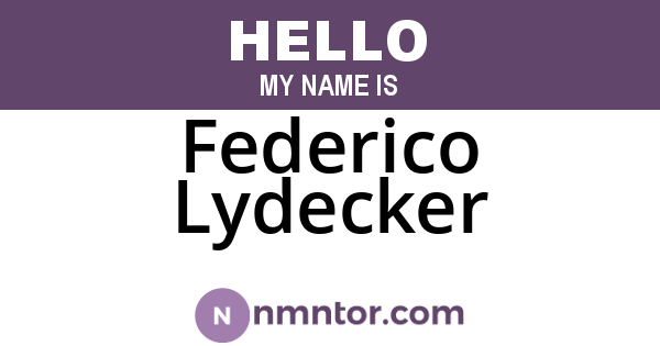 Federico Lydecker