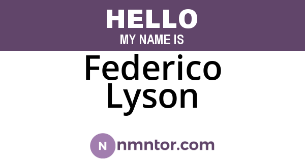 Federico Lyson
