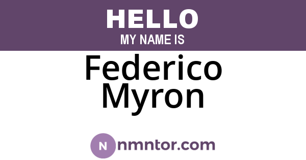 Federico Myron