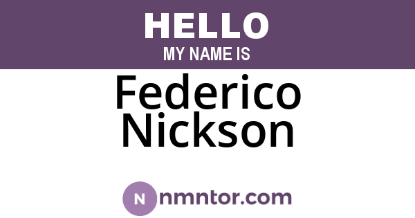 Federico Nickson