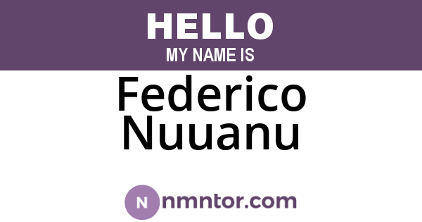 Federico Nuuanu