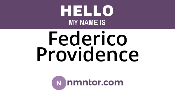 Federico Providence