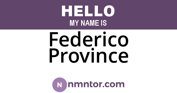 Federico Province