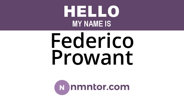 Federico Prowant