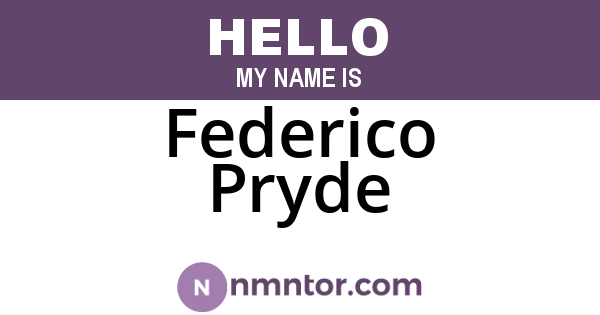 Federico Pryde