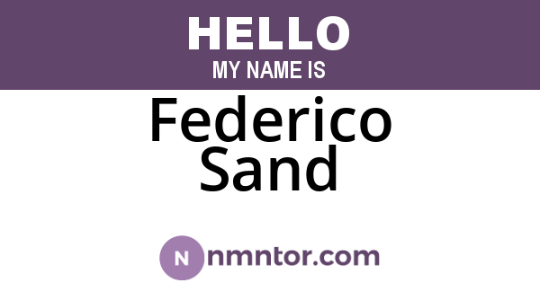 Federico Sand