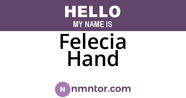 Felecia Hand