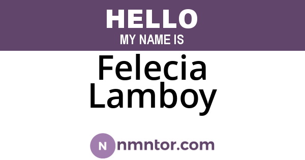 Felecia Lamboy