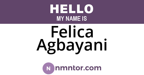 Felica Agbayani