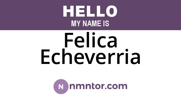 Felica Echeverria