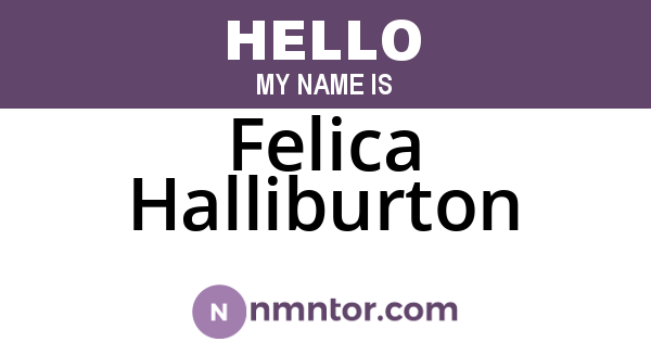 Felica Halliburton