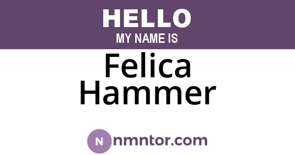Felica Hammer