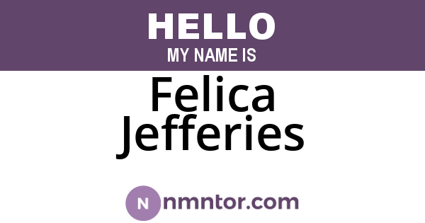 Felica Jefferies