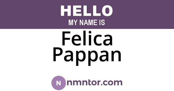 Felica Pappan