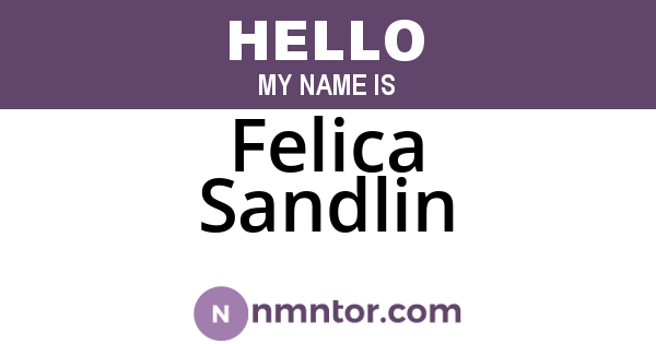 Felica Sandlin