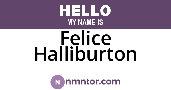 Felice Halliburton