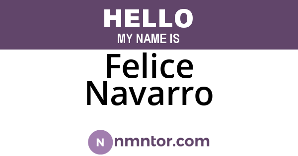 Felice Navarro