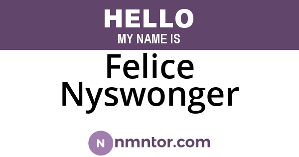 Felice Nyswonger