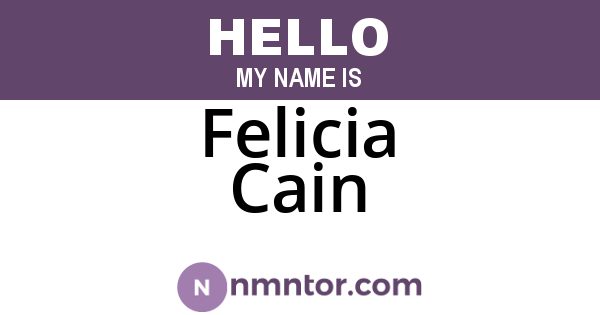 Felicia Cain