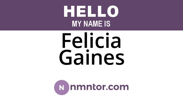Felicia Gaines
