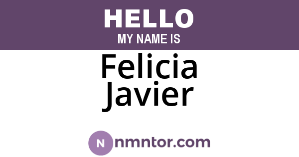 Felicia Javier