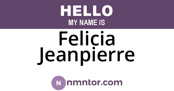 Felicia Jeanpierre