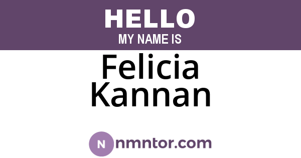 Felicia Kannan