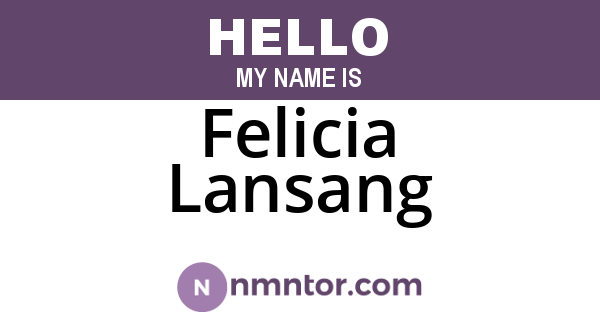 Felicia Lansang