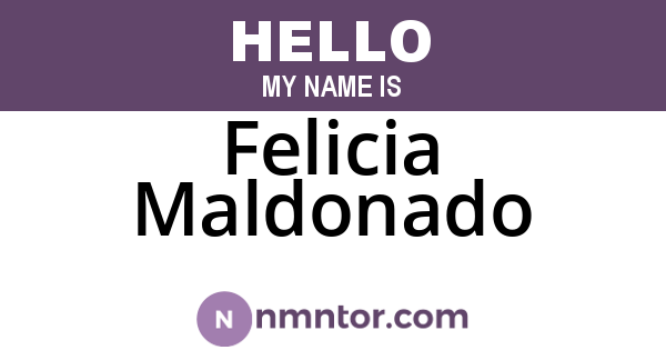 Felicia Maldonado