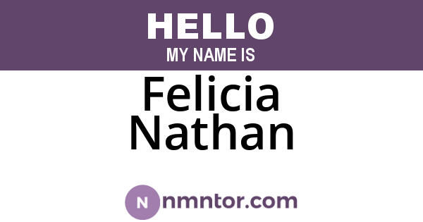Felicia Nathan