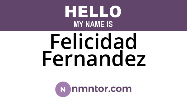 Felicidad Fernandez