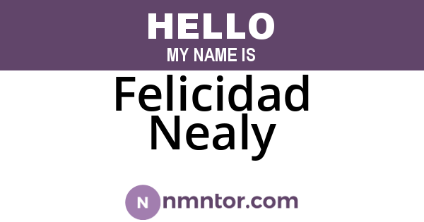 Felicidad Nealy