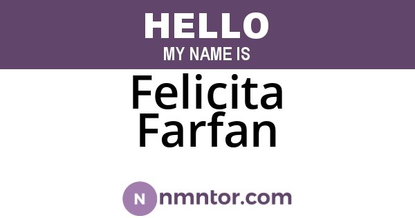 Felicita Farfan