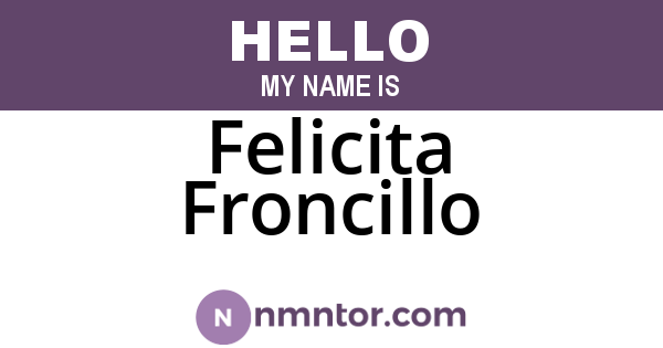 Felicita Froncillo